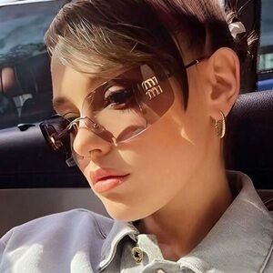 1pc Square Shaped Vintage Sunglasses, Suitable For Outdoor, Travel, Beach